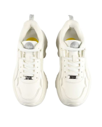 Buffalo Sneakers Chunky Bianco con Suola Ondulata