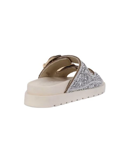 Buffalo Sandali Platform Beige con Dettagli Glitterati