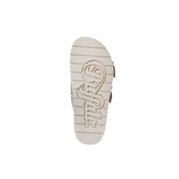 Buffalo Sandali Platform Beige con Dettagli Glitterati
