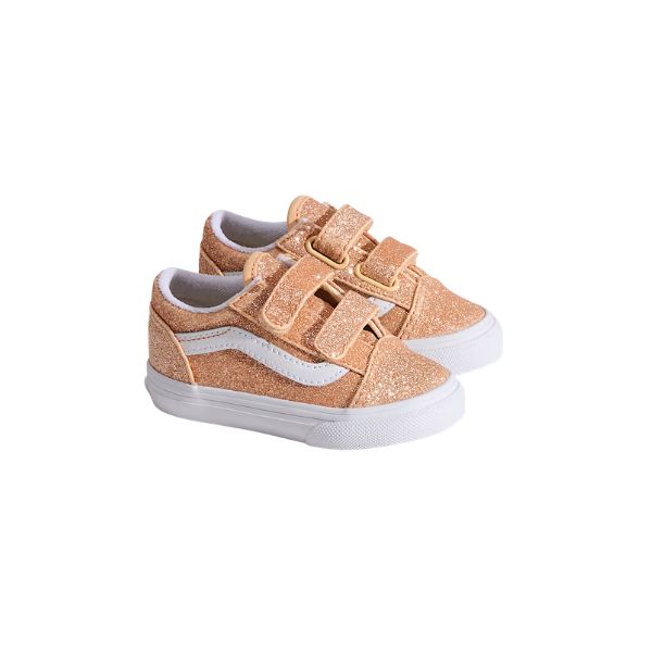 Vans Old Skool V sneakers con chiusura a strappo e glitter
