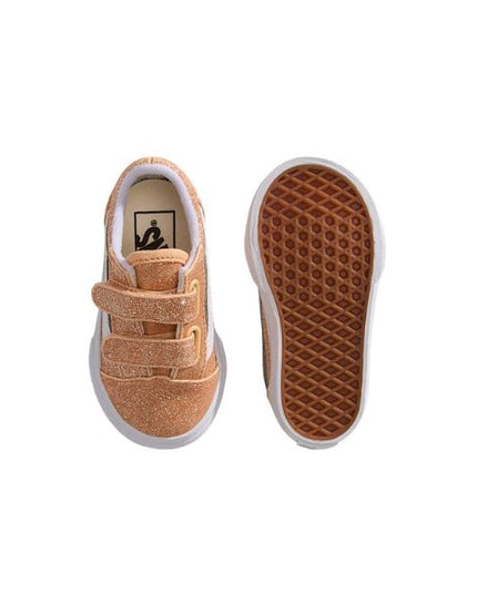 Vans Old Skool V sneakers con chiusura a strappo e glitter