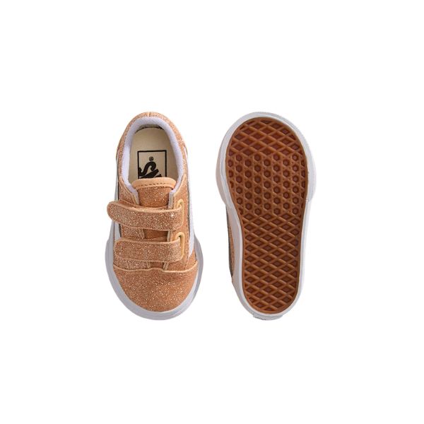 Vans Old Skool V sneakers con chiusura a strappo e glitter