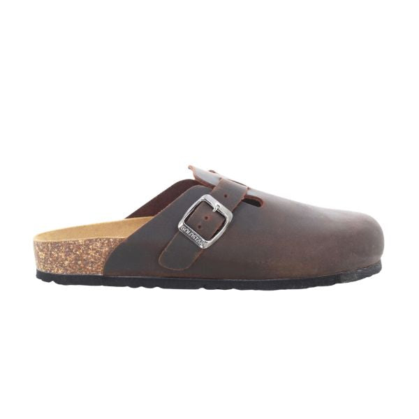 Goldstar Sabot marroni in pelle oliata