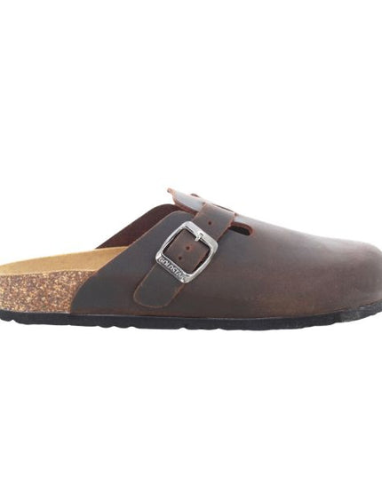 Goldstar Sabot marroni in pelle oliata