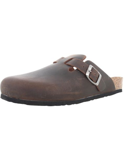 Goldstar Sabot marroni in pelle oliata
