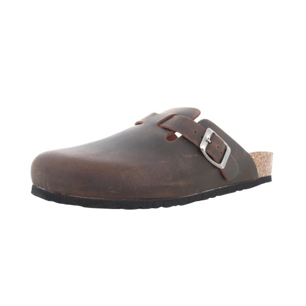 Goldstar Sabot marroni in pelle oliata