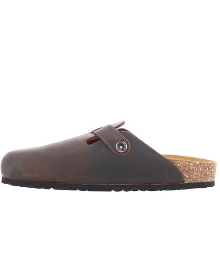 Goldstar Sabot marroni in pelle oliata