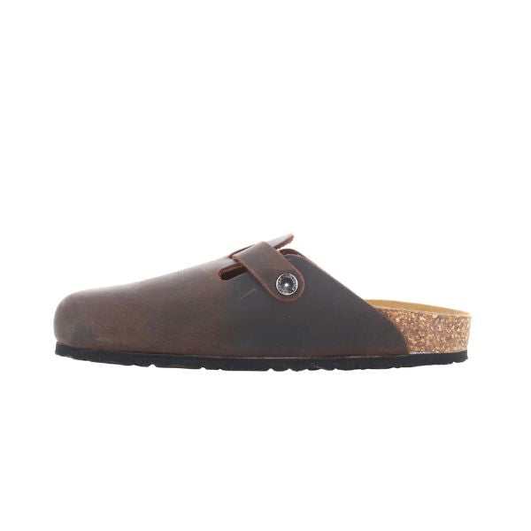 Goldstar Sabot marroni in pelle oliata