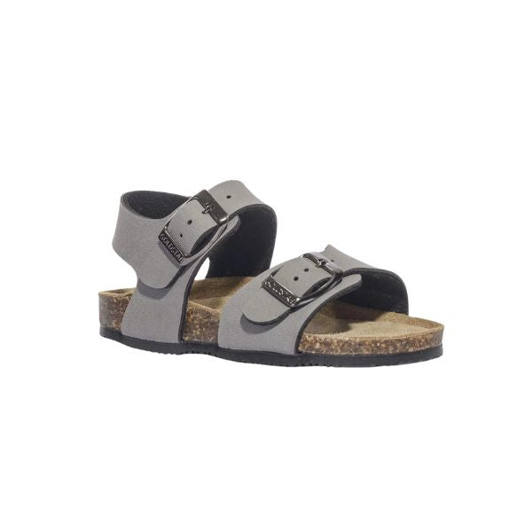 Goldstar sandali in pelle con doppia fibbia grigio