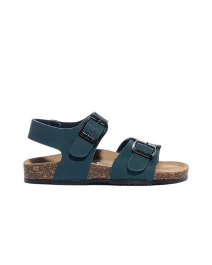 Goldstar sandali in pelle con doppia fibbia blu notte