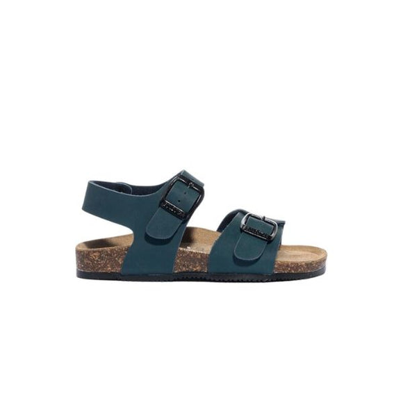 Goldstar sandali in pelle con doppia fibbia blu notte