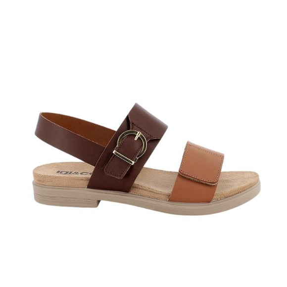 Igi&co sandali a fasce con cinturino in pelle marrone