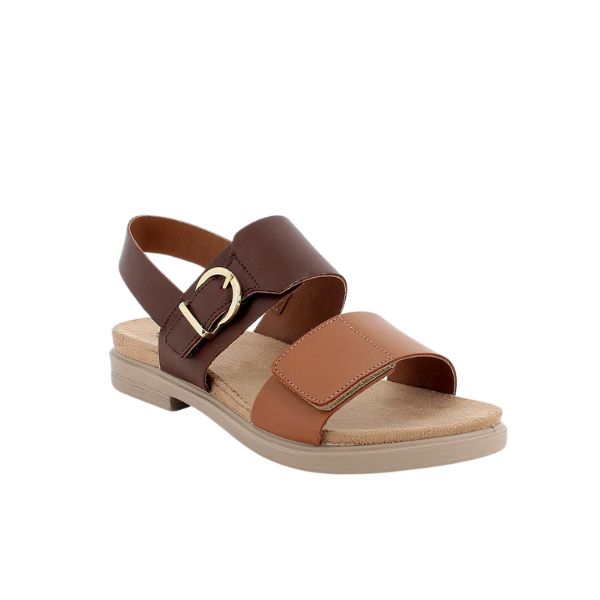 Igi&co sandali a fasce con cinturino in pelle marrone