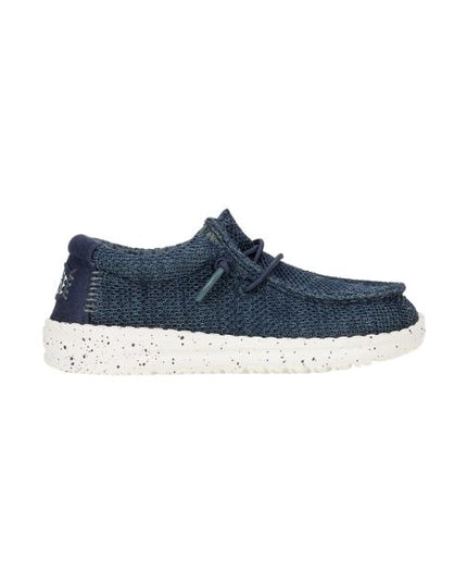 Hey Dude Wally T Stretch Sox mocassini da bambino in tessuto Blu