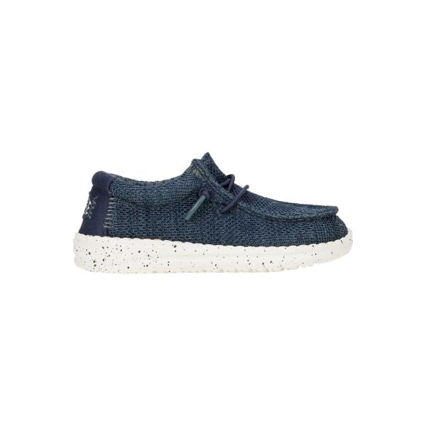 Hey Dude Wally T Stretch Sox mocassini da bambino in tessuto Blu