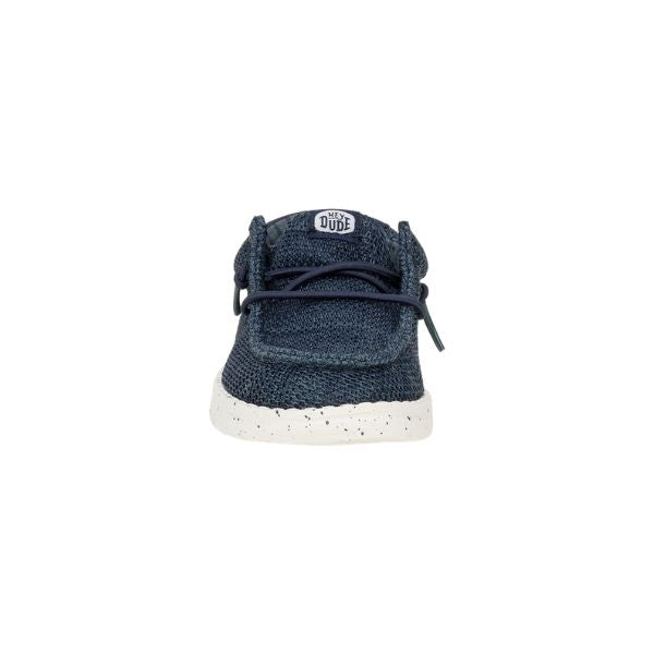 Hey Dude Wally T Stretch Sox mocassini da bambino in tessuto Blu