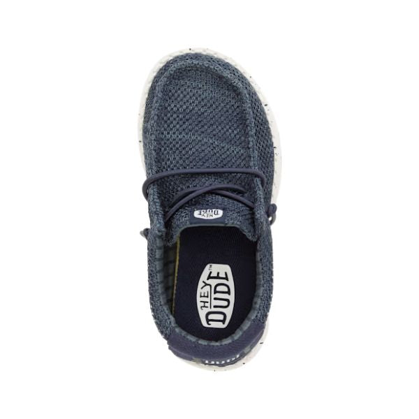 Hey Dude Wally T Stretch Sox mocassini da bambino in tessuto Blu