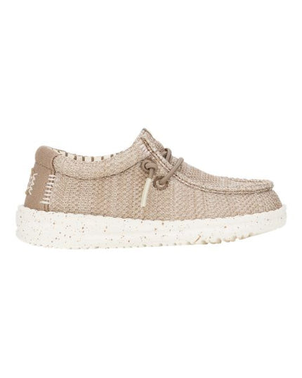 Hey Dude Wally T Stretch Sox mocassini da bambino in tessuto Beige