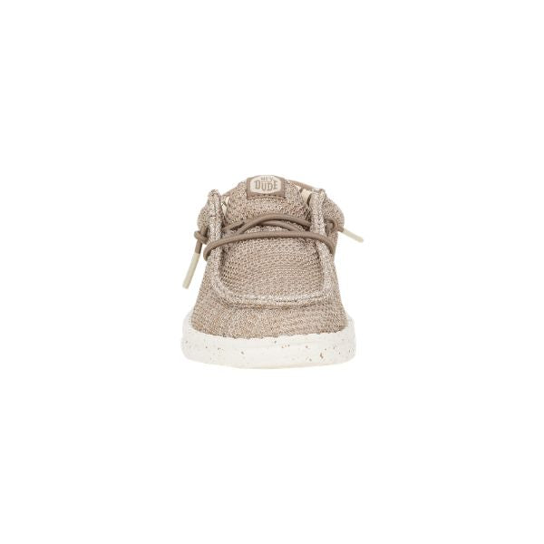 Hey Dude Wally T Stretch Sox mocassini da bambino in tessuto Beige