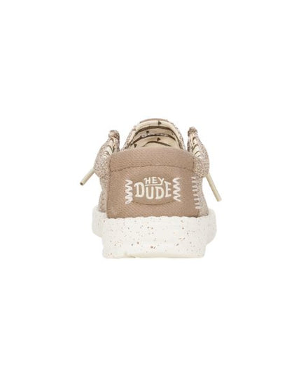 Hey Dude Wally T Stretch Sox mocassini da bambino in tessuto Beige
