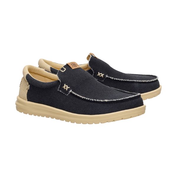 Hey Dude Mikka Braided mocassini in tessuto nero