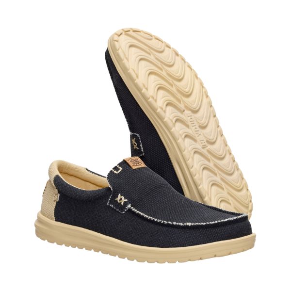 Hey Dude Mikka Braided mocassini in tessuto nero