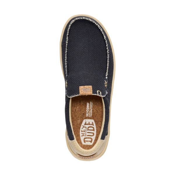 Hey Dude Mikka Braided mocassini in tessuto nero