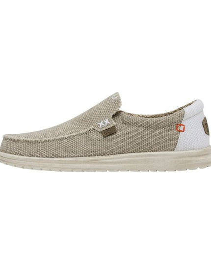Hey Dude Mikka Braided mocassini in tessuto bianco