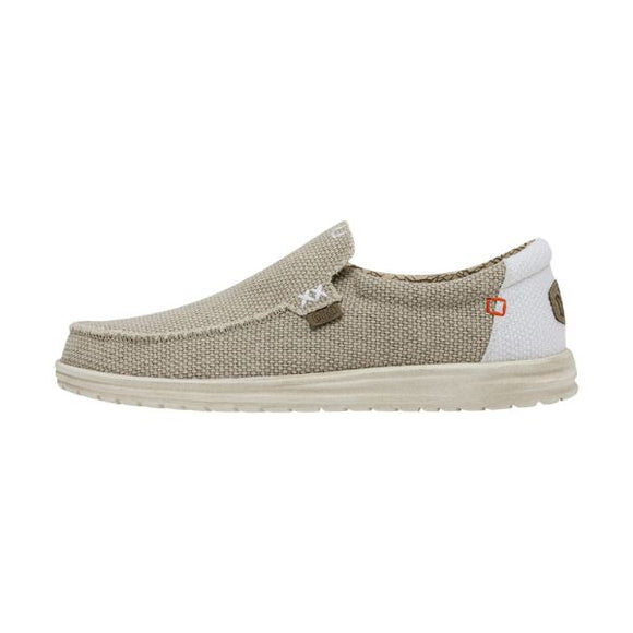 Hey Dude Mikka Braided mocassini in tessuto bianco