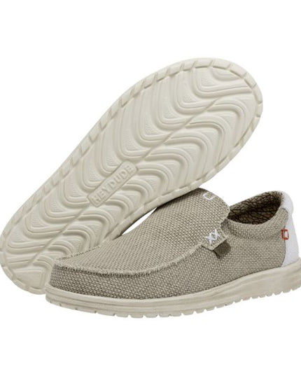 Hey Dude Mikka Braided mocassini in tessuto bianco