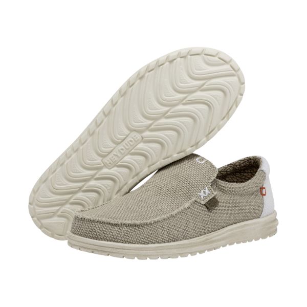 Hey Dude Mikka Braided mocassini in tessuto bianco