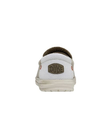 Hey Dude Mikka Braided mocassini in tessuto bianco