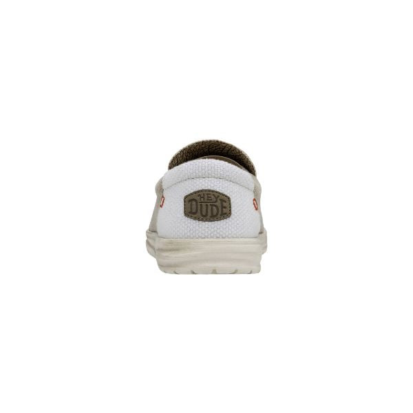 Hey Dude Mikka Braided mocassini in tessuto bianco
