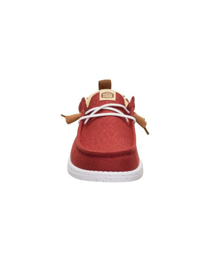 Hey Dude Wally Craft Linen mocassini in tessuto Rosso