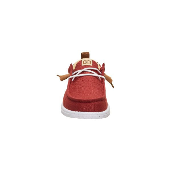 Hey Dude Wally Craft Linen mocassini in tessuto Rosso