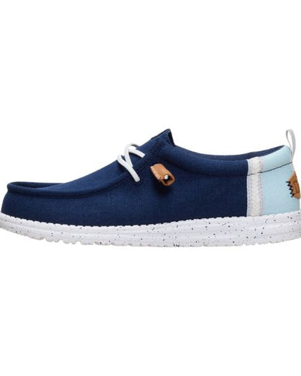 Hey Dude Wally Craft Linen mocassini in tessuto Blu