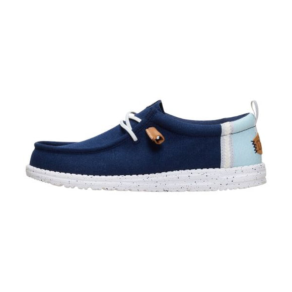 Hey Dude Wally Craft Linen mocassini in tessuto Blu