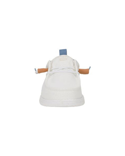Hey Dude Wally Craft Linen mocassini in tessuto Bianco e grigio