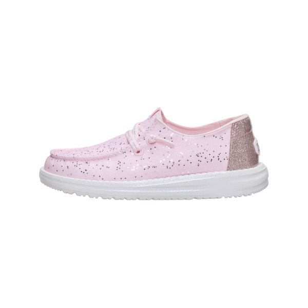 Hey Dude Wendy Sparkle Surprise scarpe slip on in tessuto Sparkle Pink