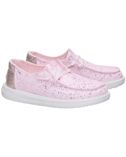 Hey Dude Wendy Sparkle Surprise scarpe slip on in tessuto Sparkle Pink