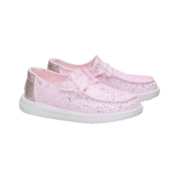 Hey Dude Wendy Sparkle Surprise scarpe slip on in tessuto Sparkle Pink