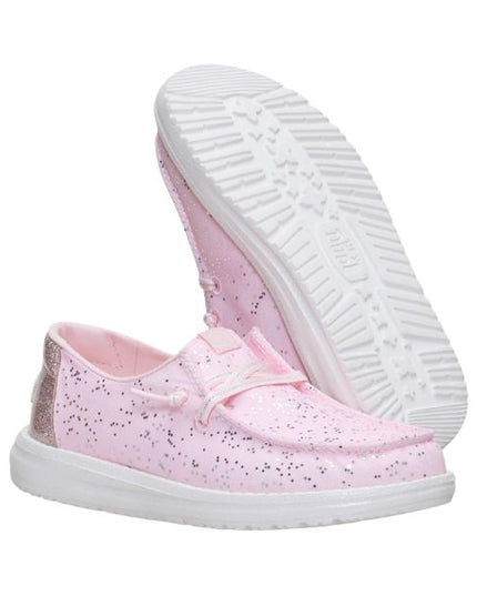Hey Dude Wendy Sparkle Surprise scarpe slip on in tessuto Sparkle Pink