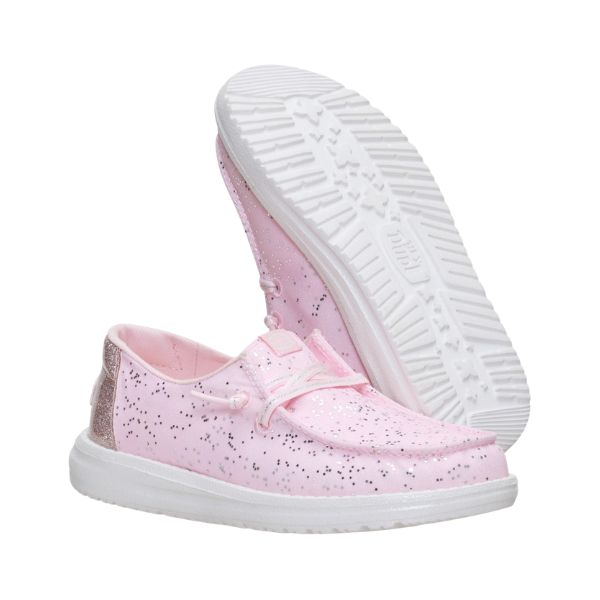 Hey Dude Wendy Sparkle Surprise scarpe slip on in tessuto Sparkle Pink