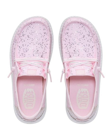 Hey Dude Wendy Sparkle Surprise scarpe slip on in tessuto Sparkle Pink