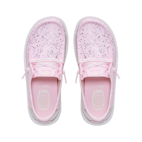 Hey Dude Wendy Sparkle Surprise scarpe slip on in tessuto Sparkle Pink