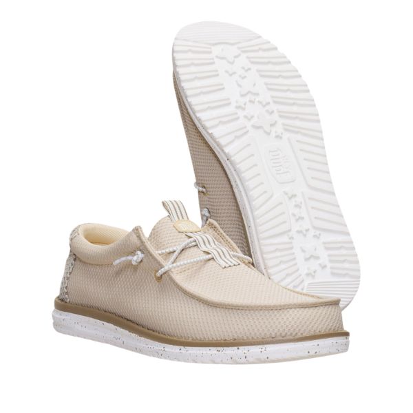 Hey Dude Wally Mesh Neutrals mocassini in tessuto Island Neutral Multi
