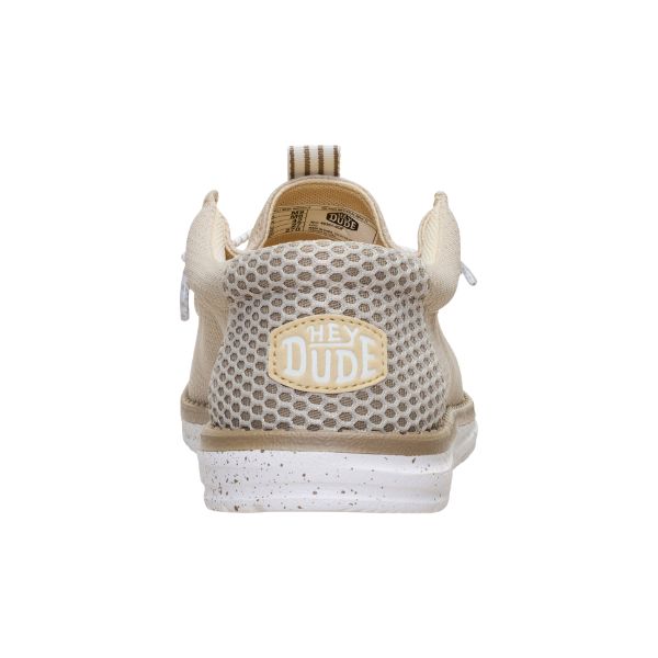 Hey Dude Wally Mesh Neutrals mocassini in tessuto Island Neutral Multi