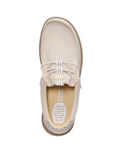 Hey Dude Wally Mesh Neutrals mocassini in tessuto Island Neutral Multi