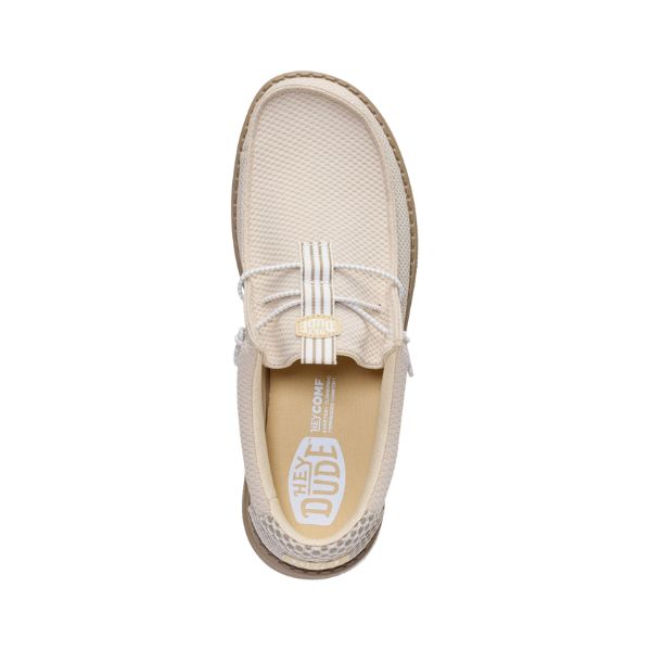 Hey Dude Wally Mesh Neutrals mocassini in tessuto Island Neutral Multi