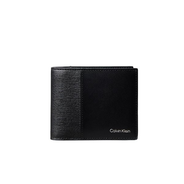 Calvin Klein portafogli nero in pelle effetto saffiano